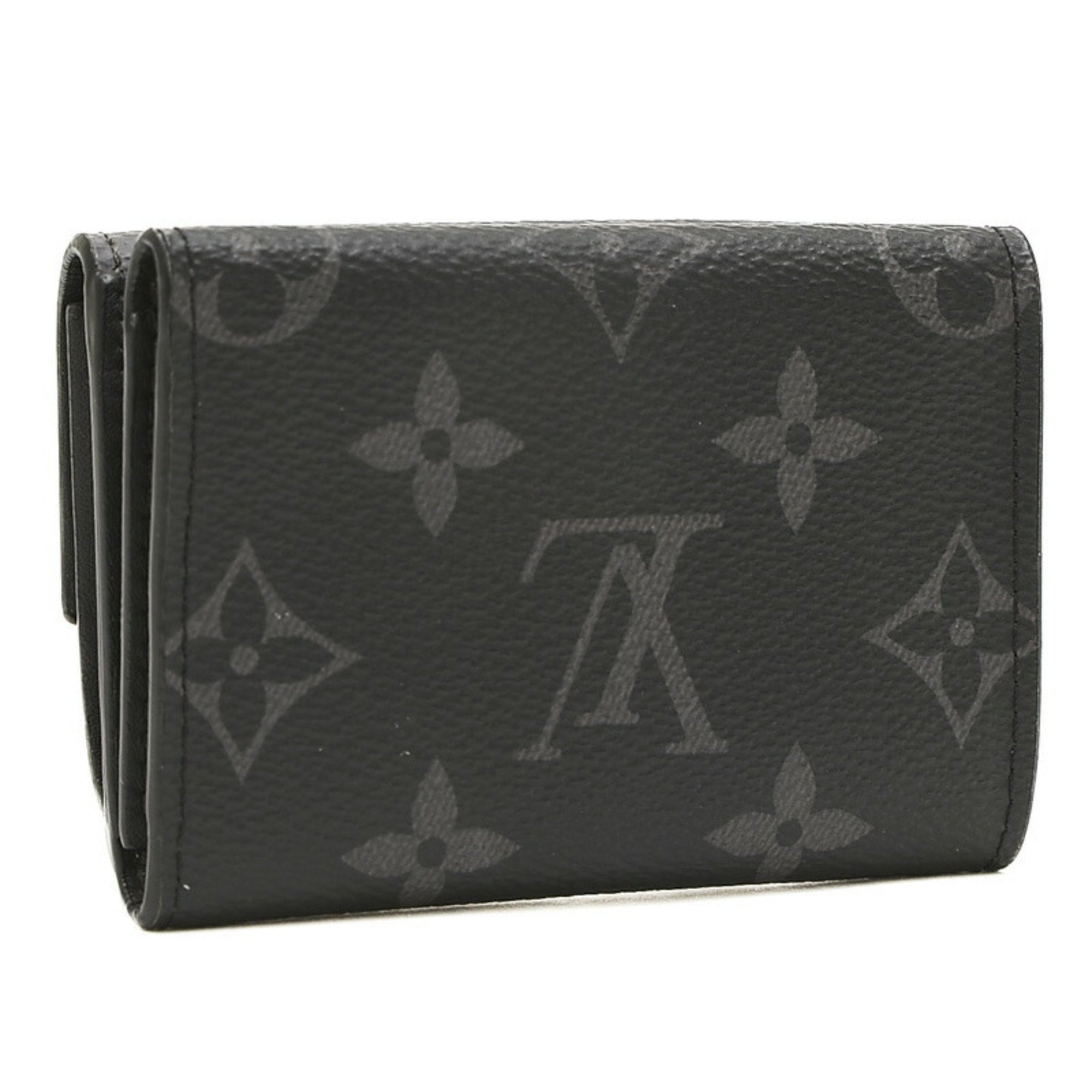 Louis Vuitton Monogram Eclipse Discovery Compact Wallet Tri-fold M45417