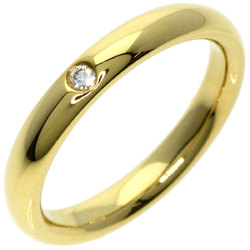 Tiffany Stacking Band 1P Diamond Ring, 18K Yellow Gold, Women's, TIFFANY&Co.