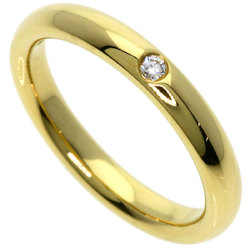 Tiffany Stacking Band 1P Diamond Ring, 18K Yellow Gold, Women's, TIFFANY&Co.