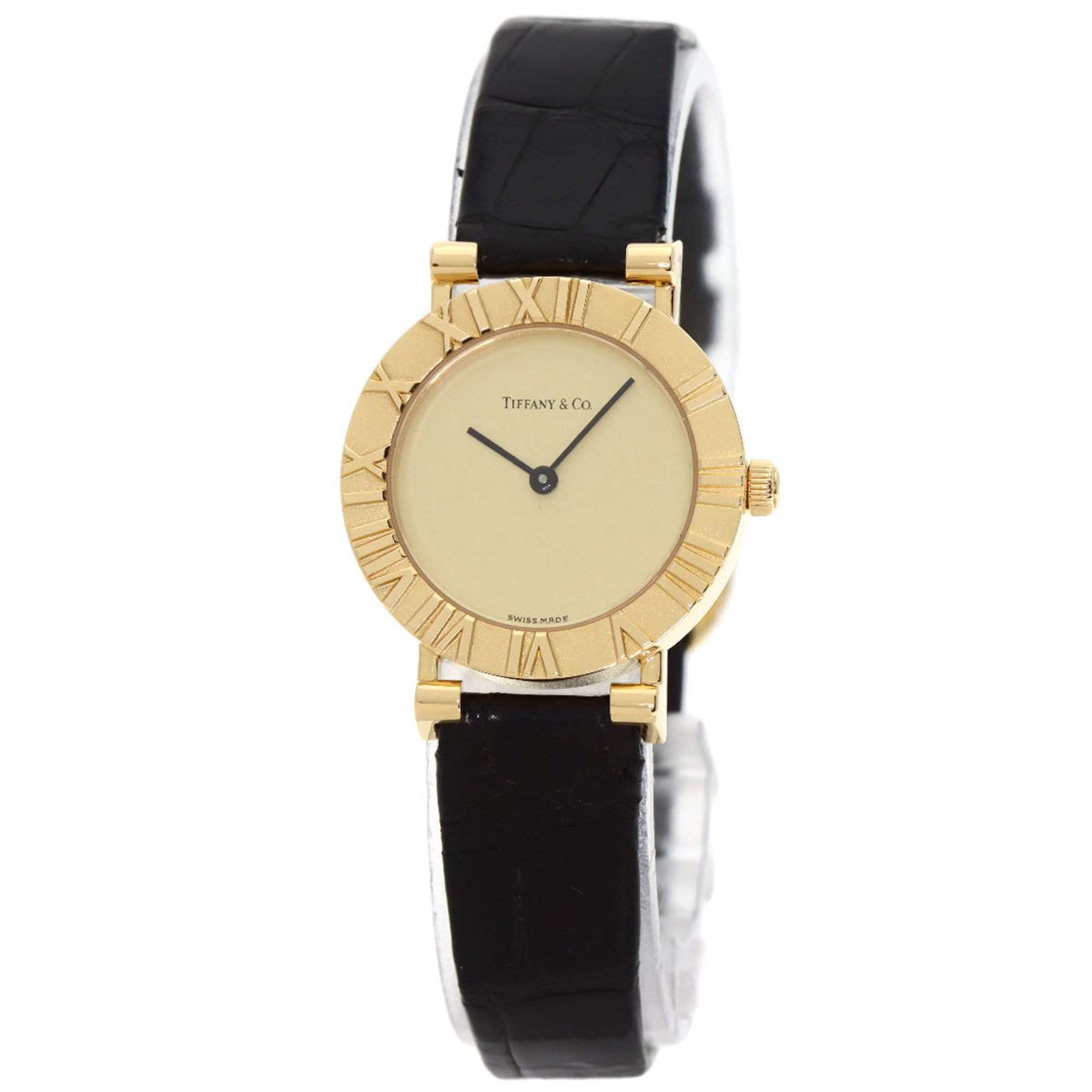 Tiffany L0630 Atlas Watch, 18K Yellow Gold, Leather, Women's, TIFFANY&Co.