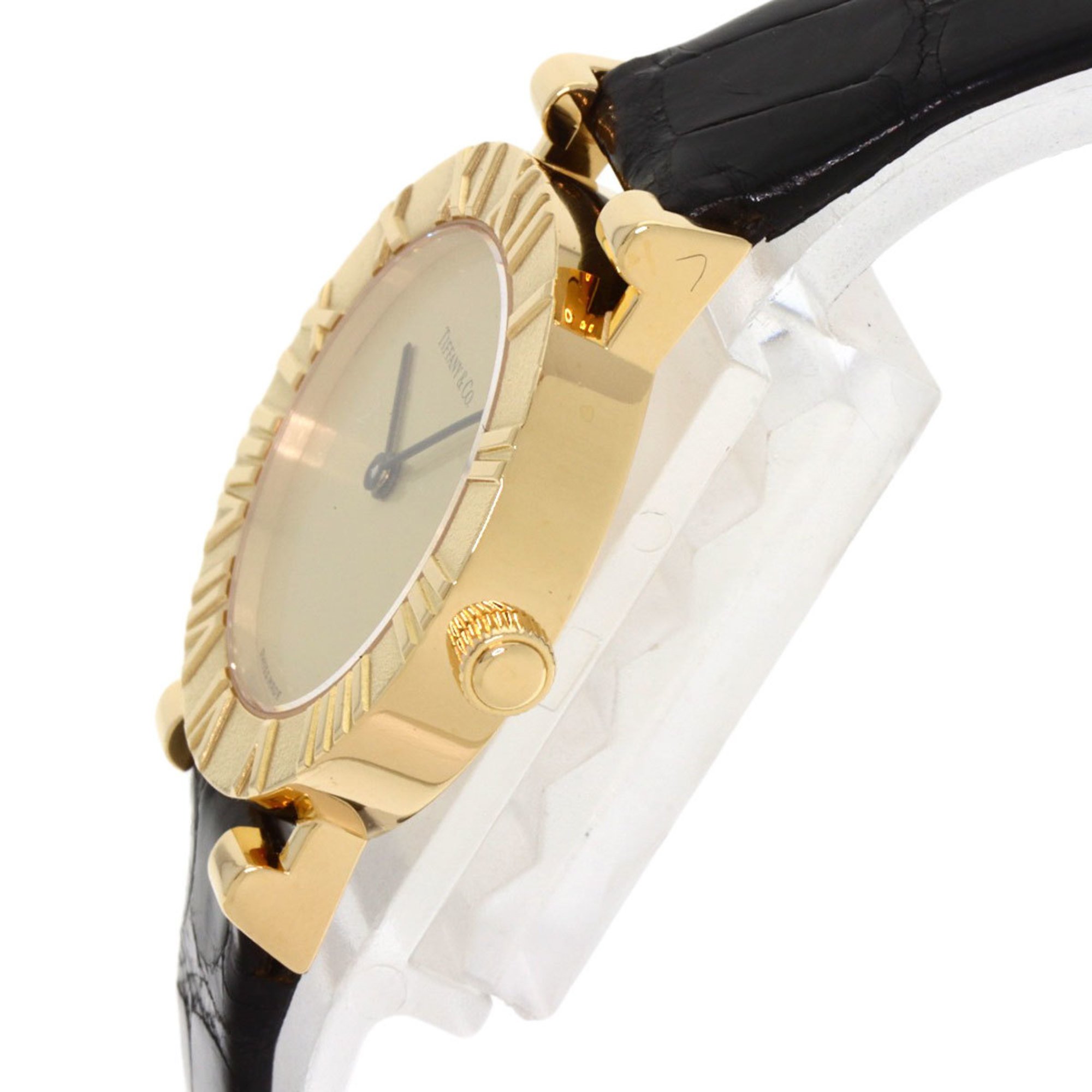 Tiffany L0630 Atlas Watch, 18K Yellow Gold, Leather, Women's, TIFFANY&Co.