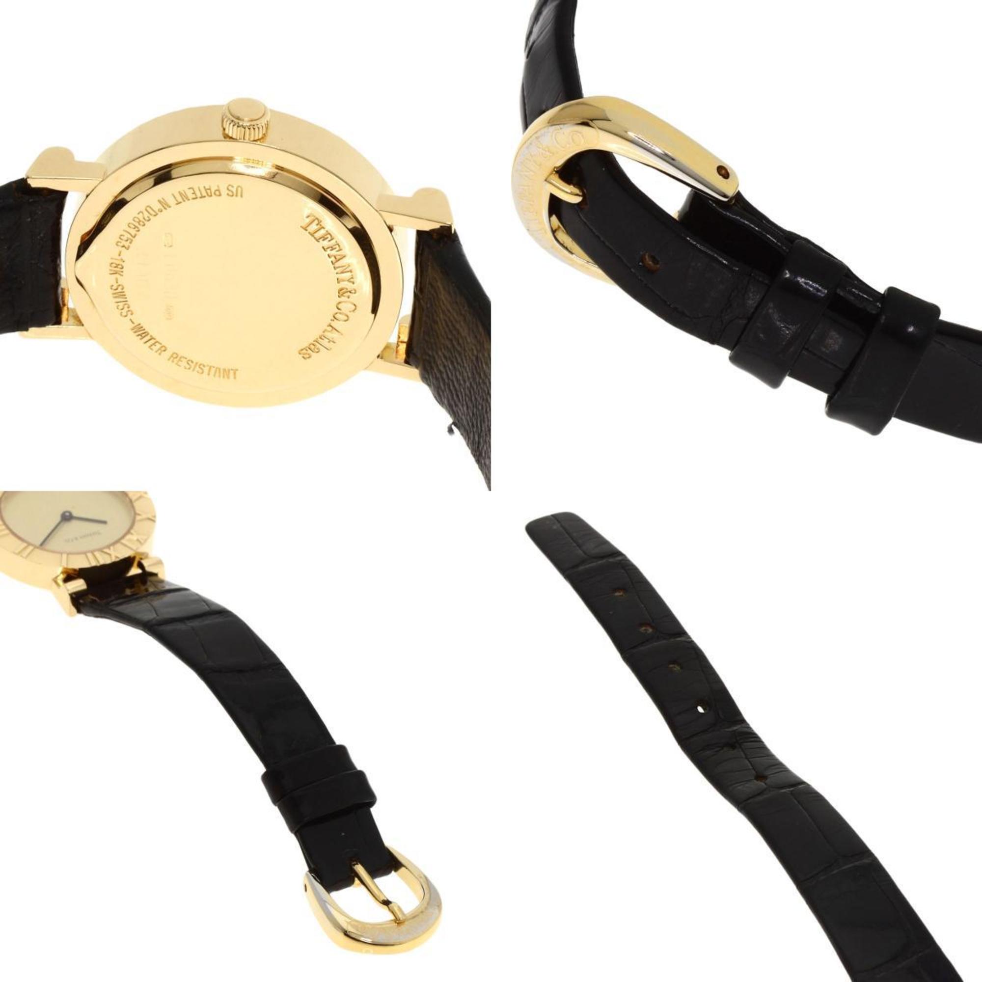 Tiffany L0630 Atlas Watch, 18K Yellow Gold, Leather, Women's, TIFFANY&Co.