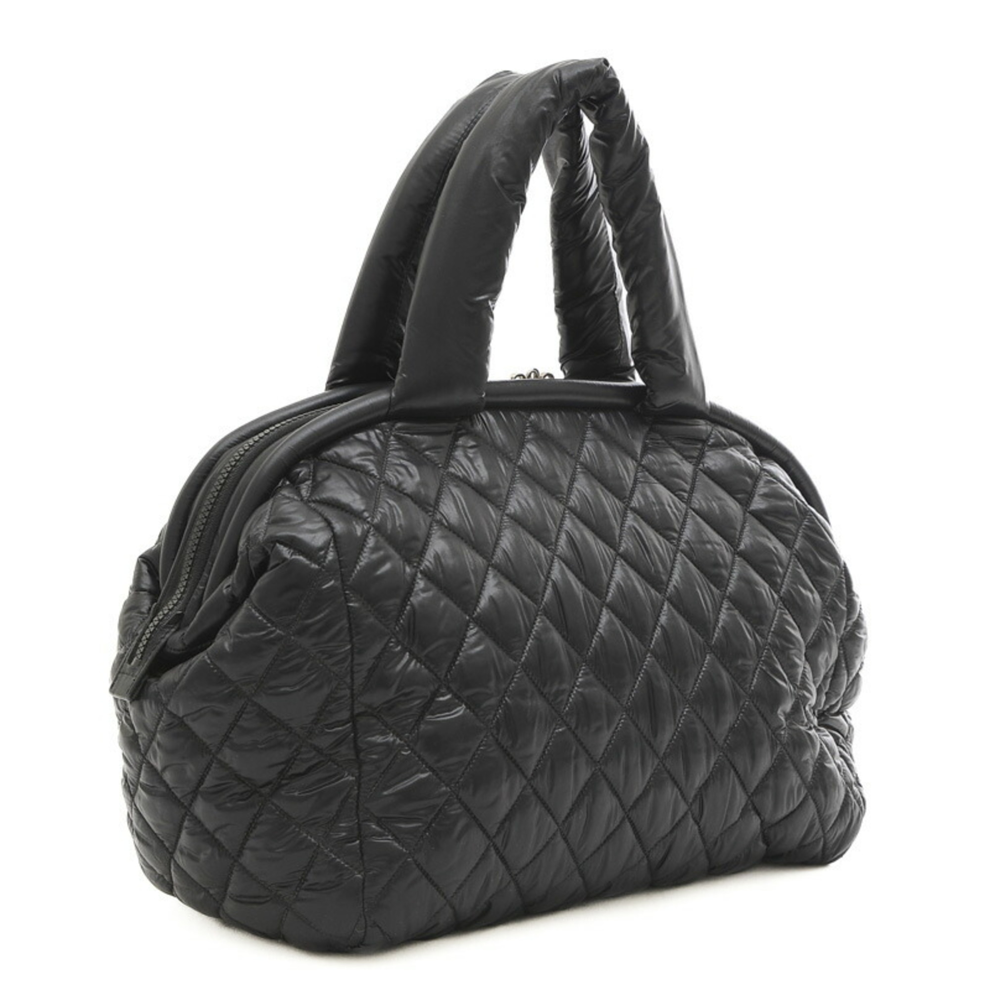 Chanel Coco Cocoon Boston Bag Nylon Black 7205