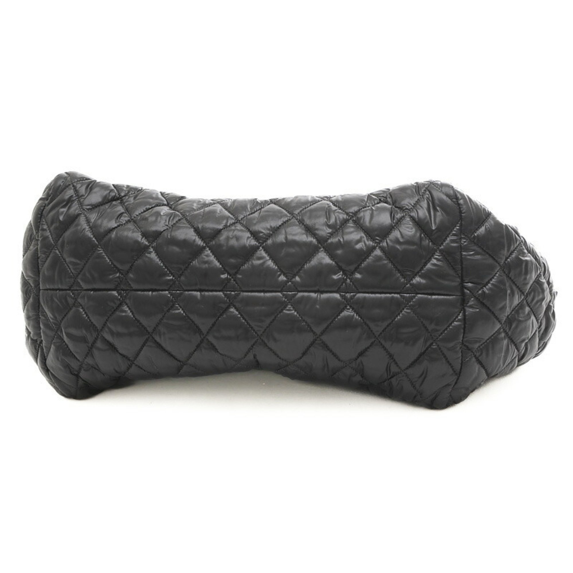 Chanel Coco Cocoon Boston Bag Nylon Black 7205