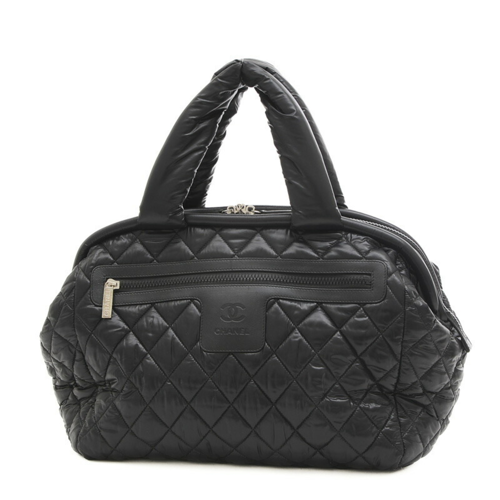 Chanel Coco Cocoon Boston Bag Nylon Black 7205