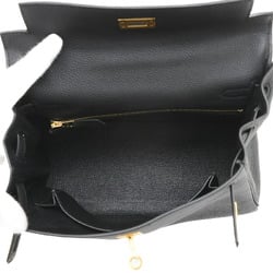 Hermes Kelly 25 Inner Stitching Handbag Togo Black B Stamp