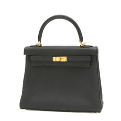 Hermes Kelly 25 Inner Stitching Handbag Togo Black B Stamp