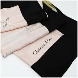 Christian Dior Large Scarf Muffler Pink x Black Women's