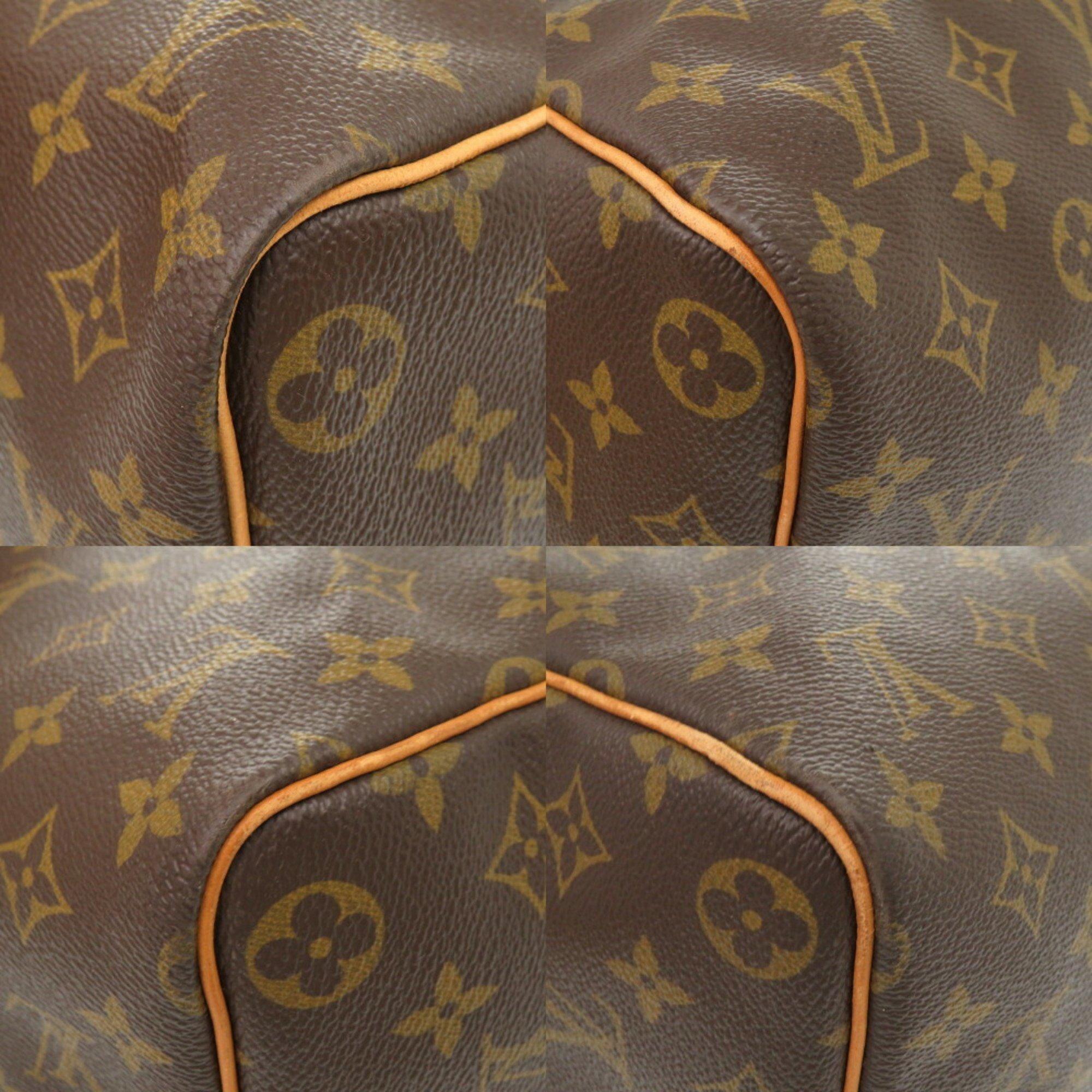 Louis Vuitton Keepall 45 Monogram M41428 Boston Bag Canvas/Leather Brown LV 0133LOUIS VUITTON Women's