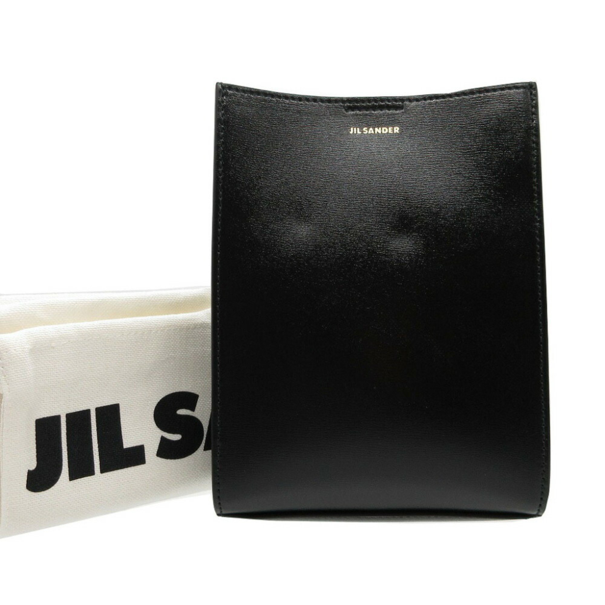 JILL SANDER Tangle Small J07WG0001 Leather Black Shoulder Bag 0734JILL