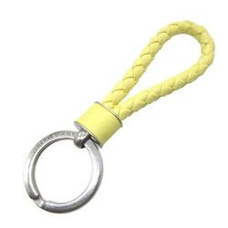 Bottega Veneta Intrecciato 709027 Leather Yellow Key Ring Holder 0930BOTTEGA VENETA