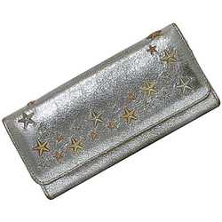 Jimmy Choo bi-fold long wallet silver star studs ec-20698 leather JIMMY CHOO flap ladies