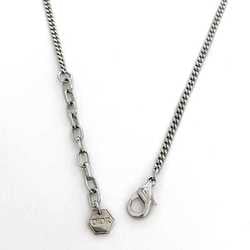 Christian Dior Long Necklace Silver Light Blue Trotter f-20770 Metal 24mm Big Stone Women's Accessory