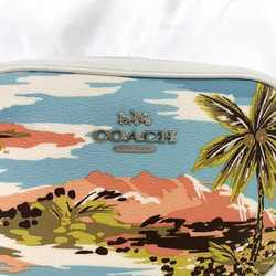 Coach Shoulder Bag Jamie White Light Blue CK176 ec-20672 PVC Leather COACH Camera Hawaiian Print Compact