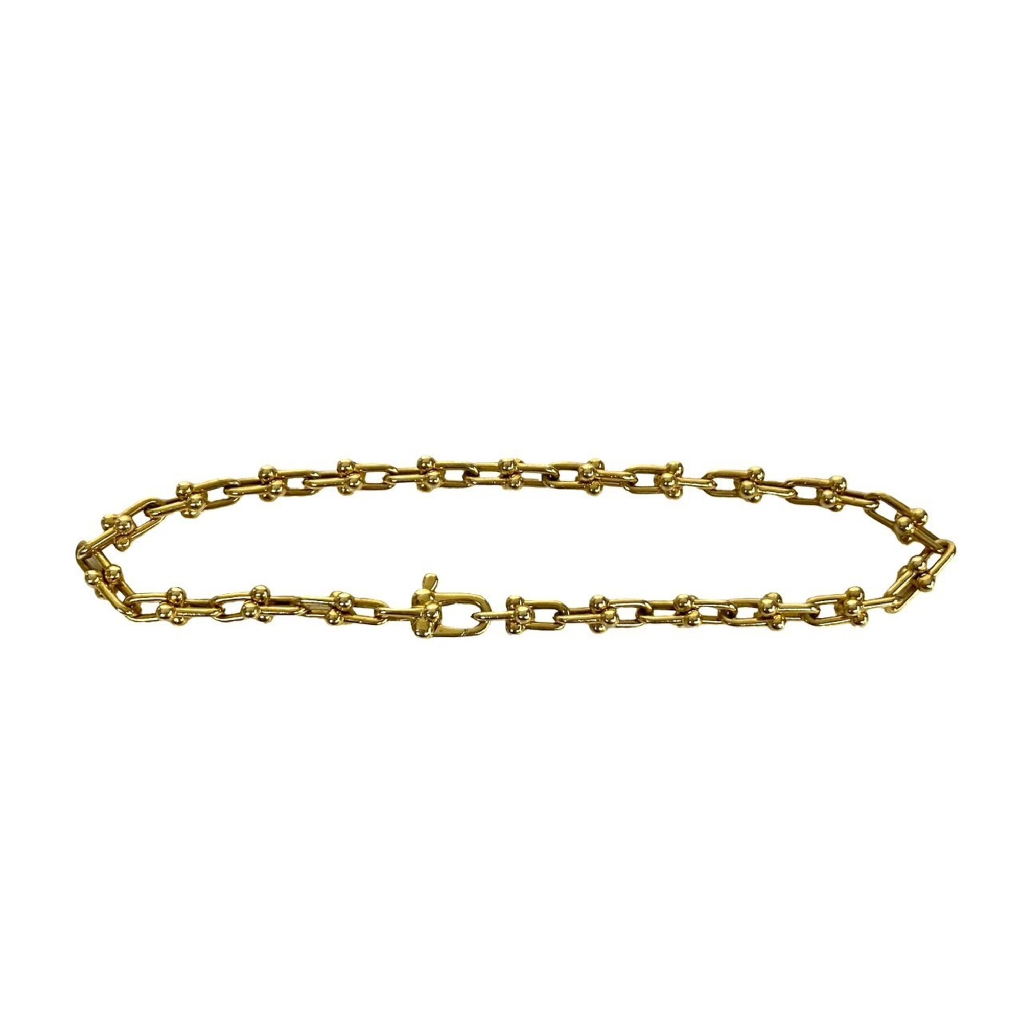 TIFFANY&Co. Tiffany HardWear Microlink K18 Yellow Gold Chain Bracelet Bangle 38766