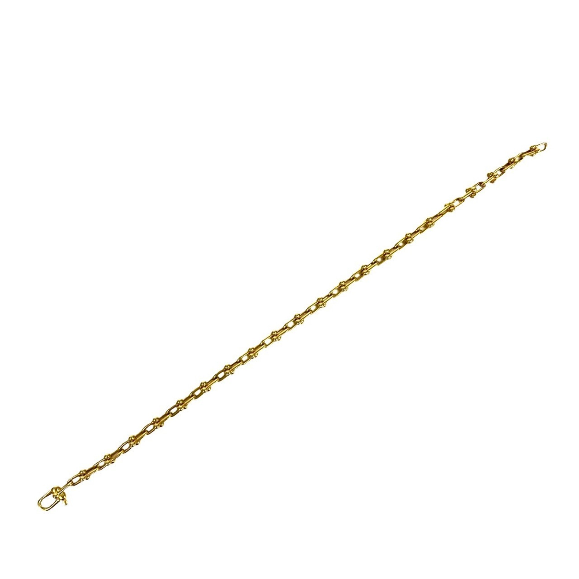 TIFFANY&Co. Tiffany HardWear Microlink K18 Yellow Gold Chain Bracelet Bangle 38766