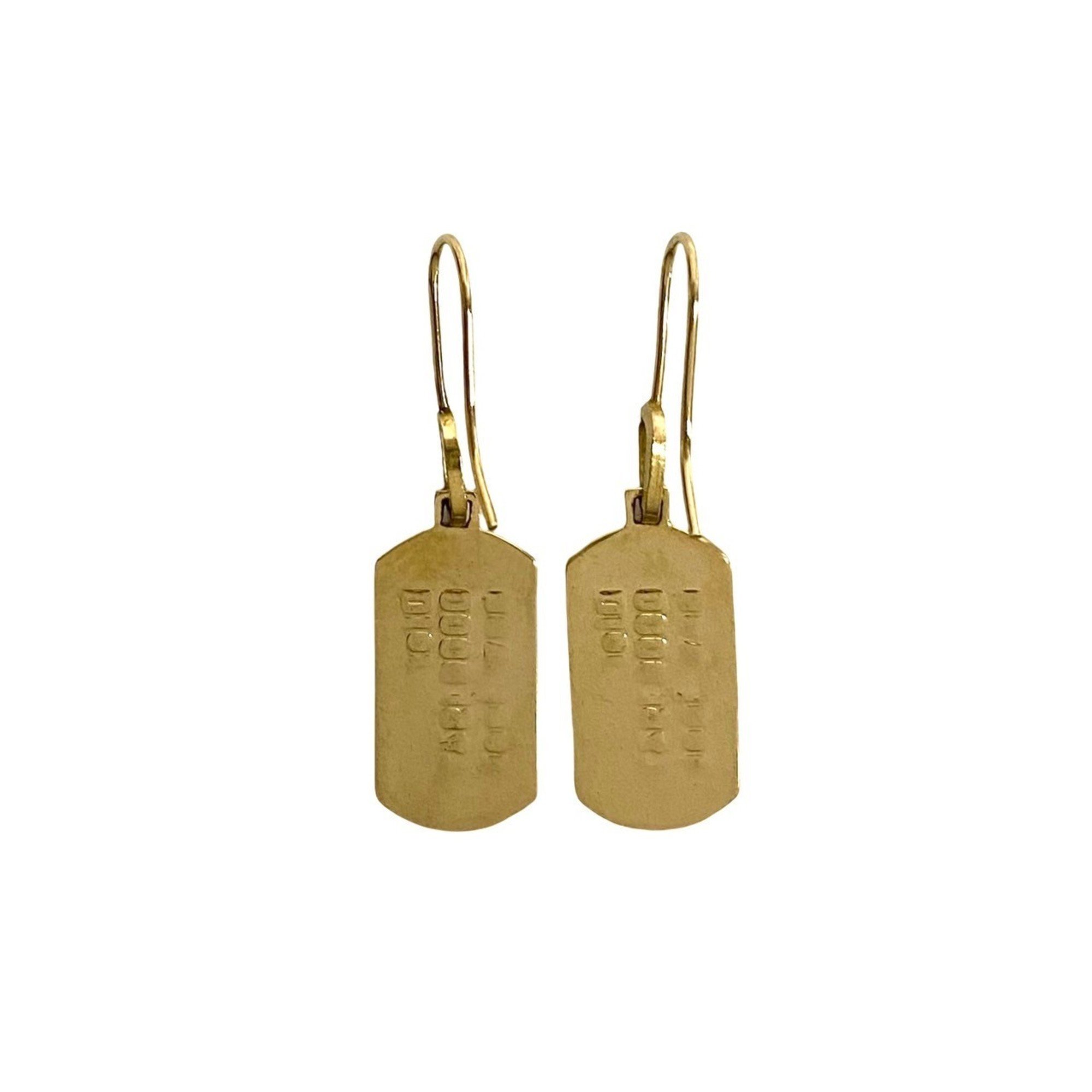 Christian Dior CD Plate GP Earrings Gold Women's 80336