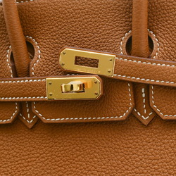 Hermes Birkin 25 Handbag Togo Gold W Engraved