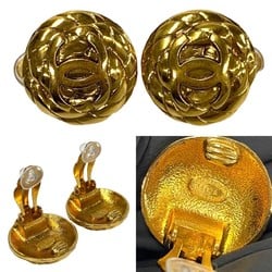 CHANEL 96A Coco Mark Earrings Ear Cuffs for Women Gold 74255