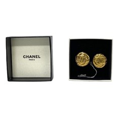 CHANEL 96A Coco Mark Earrings Ear Cuffs for Women Gold 74255