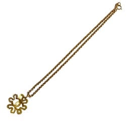 CHANEL 95P engraved Coco mark chain necklace pendant gold 29236