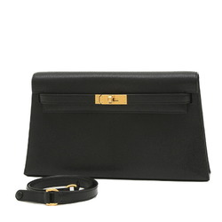 Hermes Kelly Elan Handbag Chevre Shamquila Black B Stamp