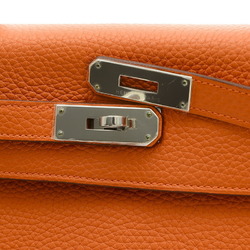 Hermes Kelly 28 Inner Stitching Handbag Togo Orange X Stamp