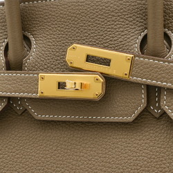 Hermes Birkin 30 Handbag Togo Etoupe B Engraved