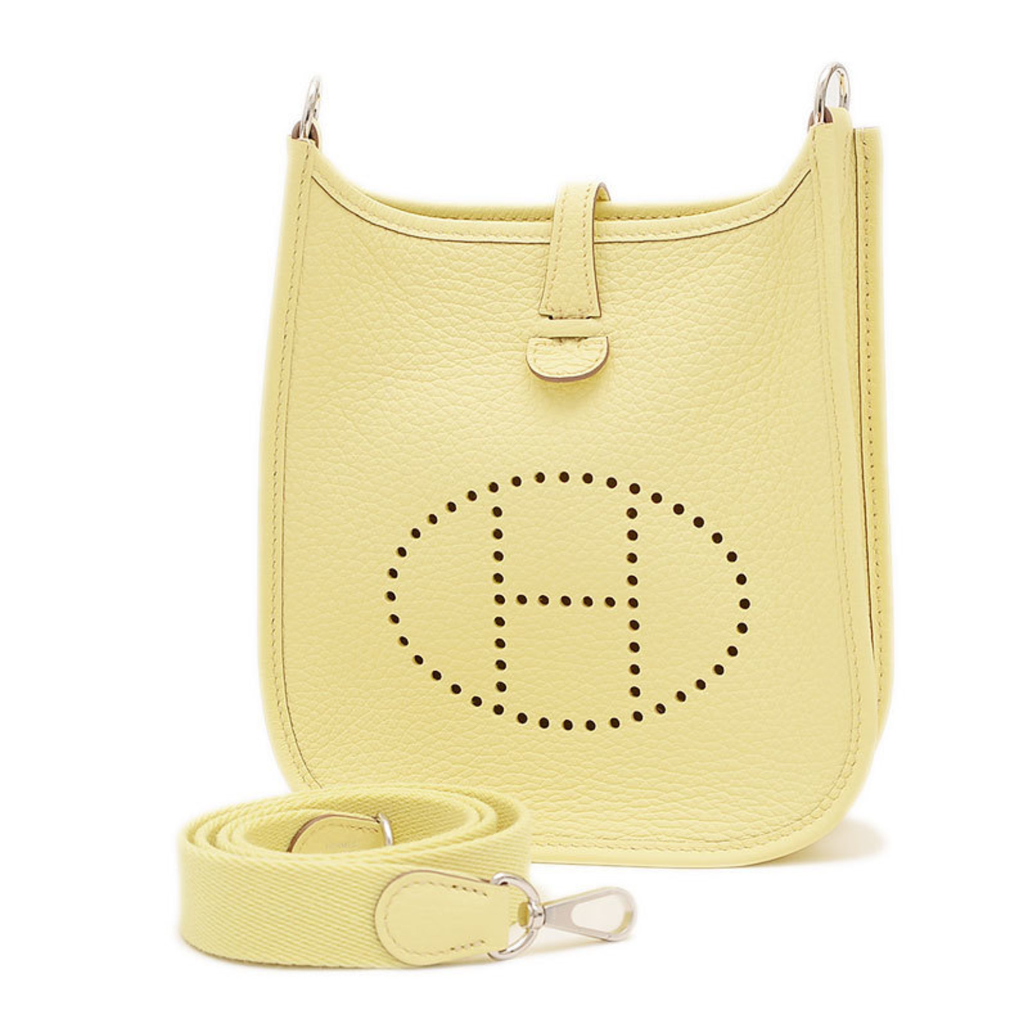 Hermes Evelyn TPM Shoulder Bag Taurillon Clemence Jaune Milton W Stamp