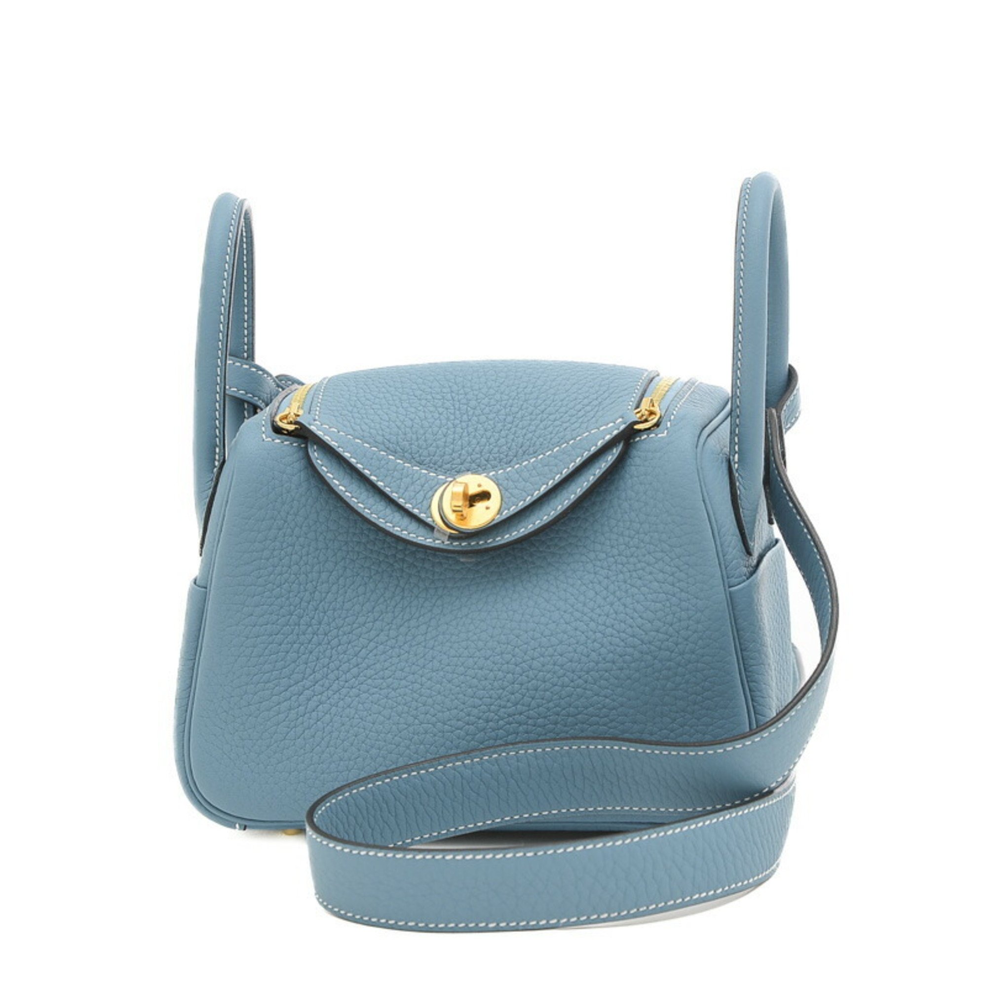 Hermes Lindy handbag, Taurillon, New Blue Jean, B stamp