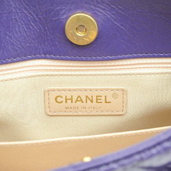 Chanel Matelasse Hobo Shoulder Bag Shiny Calfskin Purple AS3690