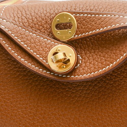 Hermes Lindy handbag, Taurillon Clemence, gold, B stamp