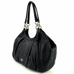 Coach Tote Bag F12155 Leather Black Chic Women's COACH