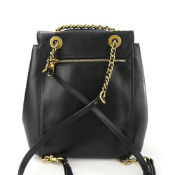 Coach Backpack/Daypack 35568 Leather Black Backpack Chain Women's COACH