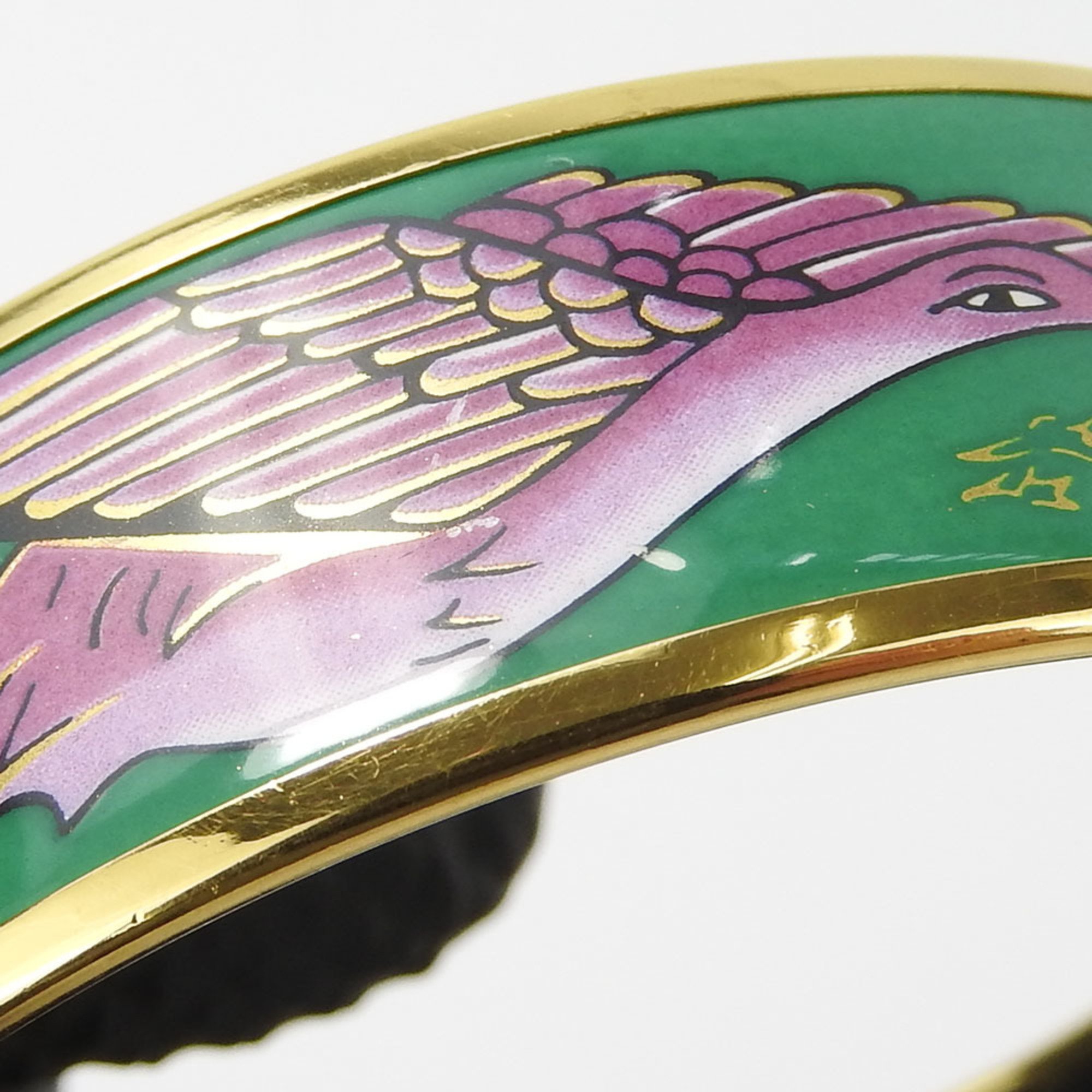 Hermes bracelet enamel GM metal green purple plating ladies HERMES