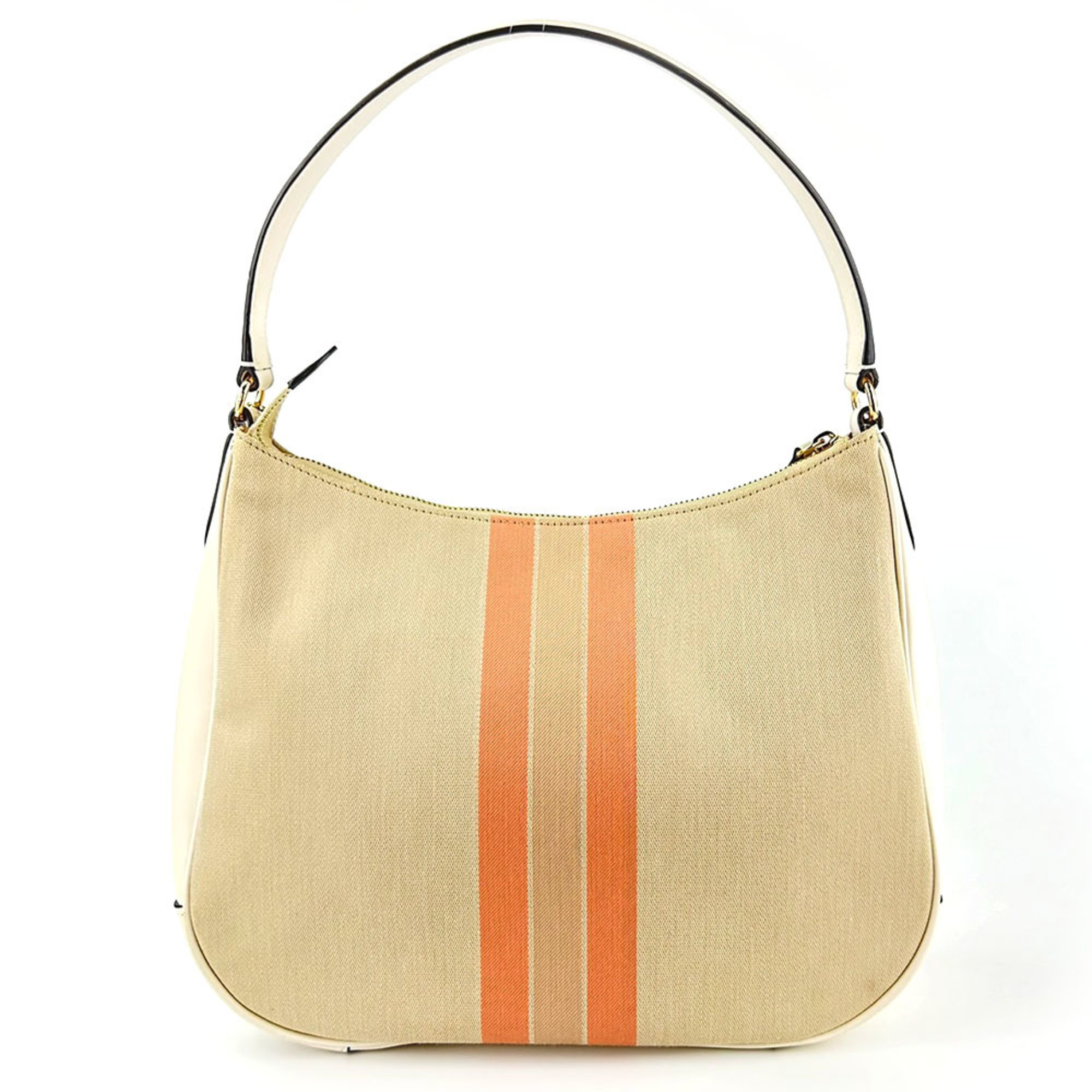 Coach Shoulder Bag F73159 Canvas Leather Beige Women's COACH