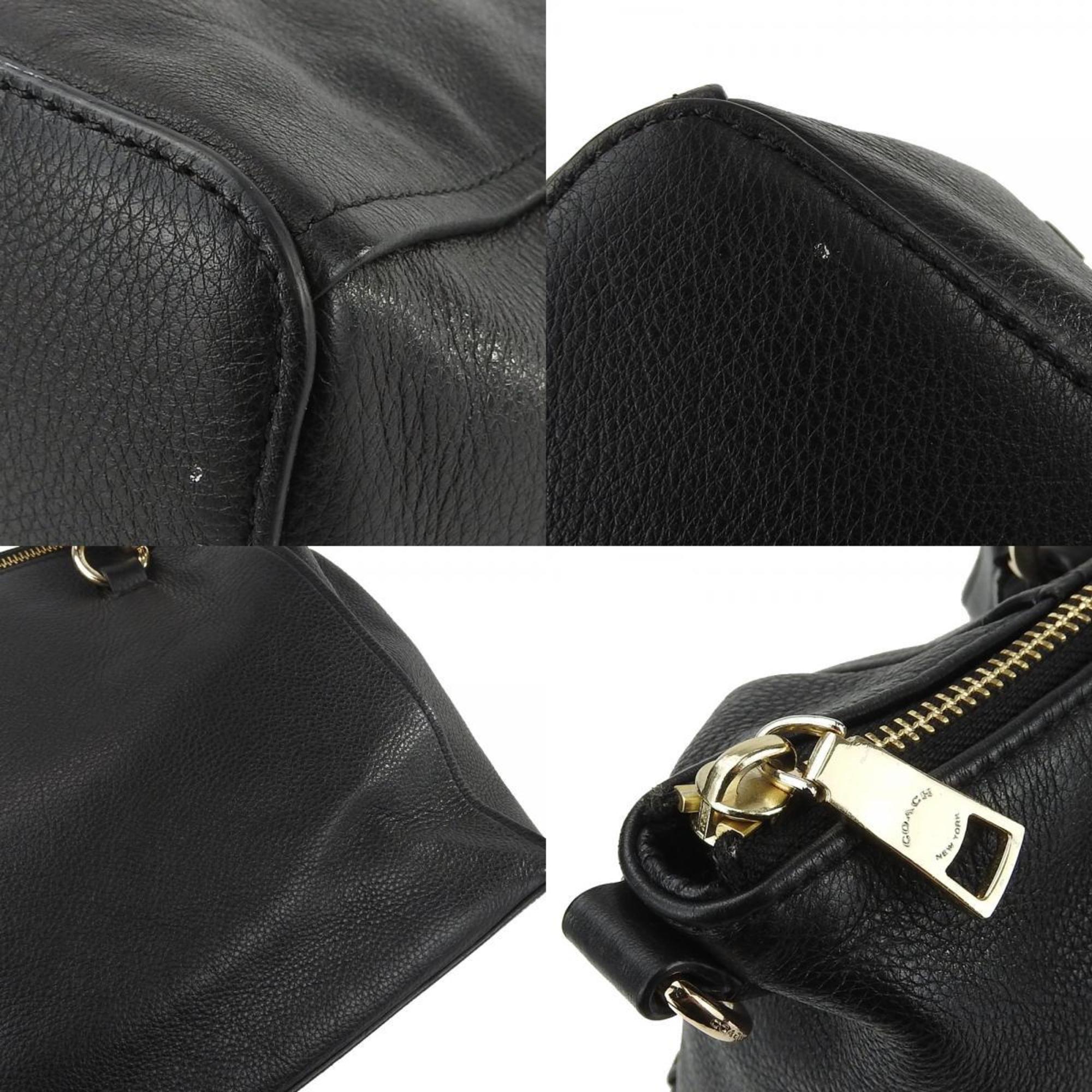 Coach handbag F34508 leather black 2WAY shoulder bag women's COACH