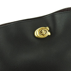 Coach Shoulder Bag C2621 Leather Black Women's COACH