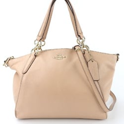 Coach handbag F36675 leather beige light pink shoulder bag for women COACH