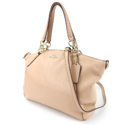 Coach handbag F36675 leather beige light pink shoulder bag for women COACH