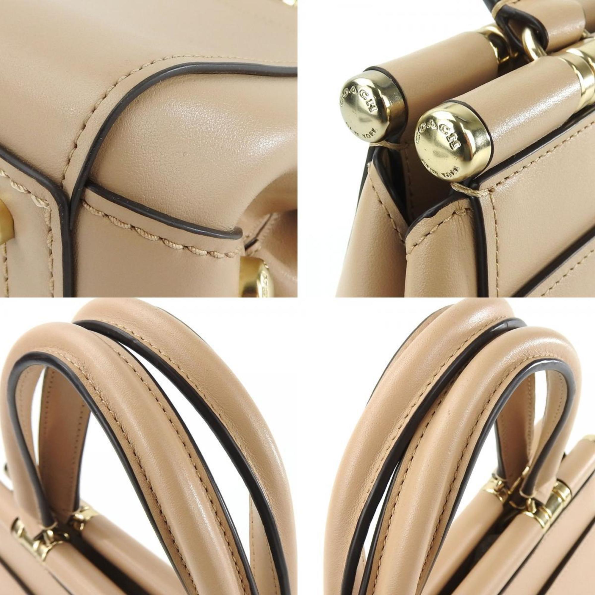 Coach handbag 31918 leather beige shoulder bag for women COACH