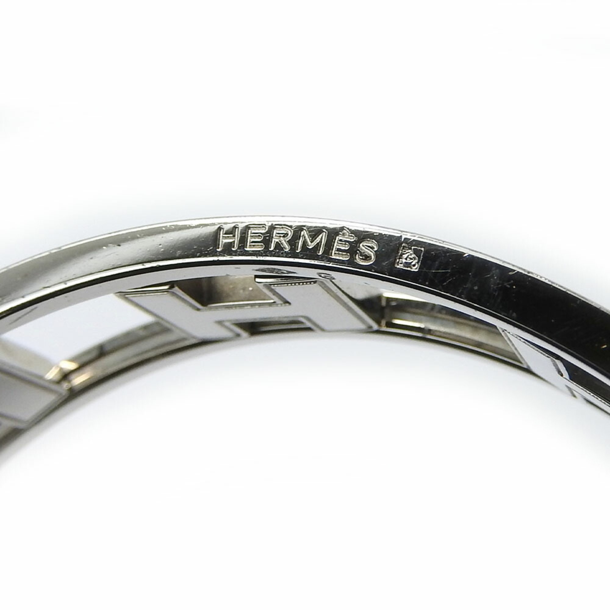 Hermes Bangle Ronde Ash Metal Silver Blue Reversible Women's HERMES