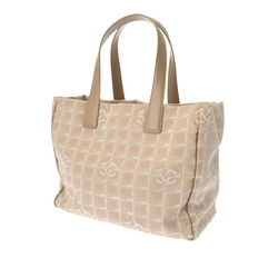 CHANEL New Travel Line Tote MM Beige Women's Nylon Handbag