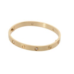 CARTIER Cartier Love Bracelet Half Diamond #17 Women's K18 Yellow Gold