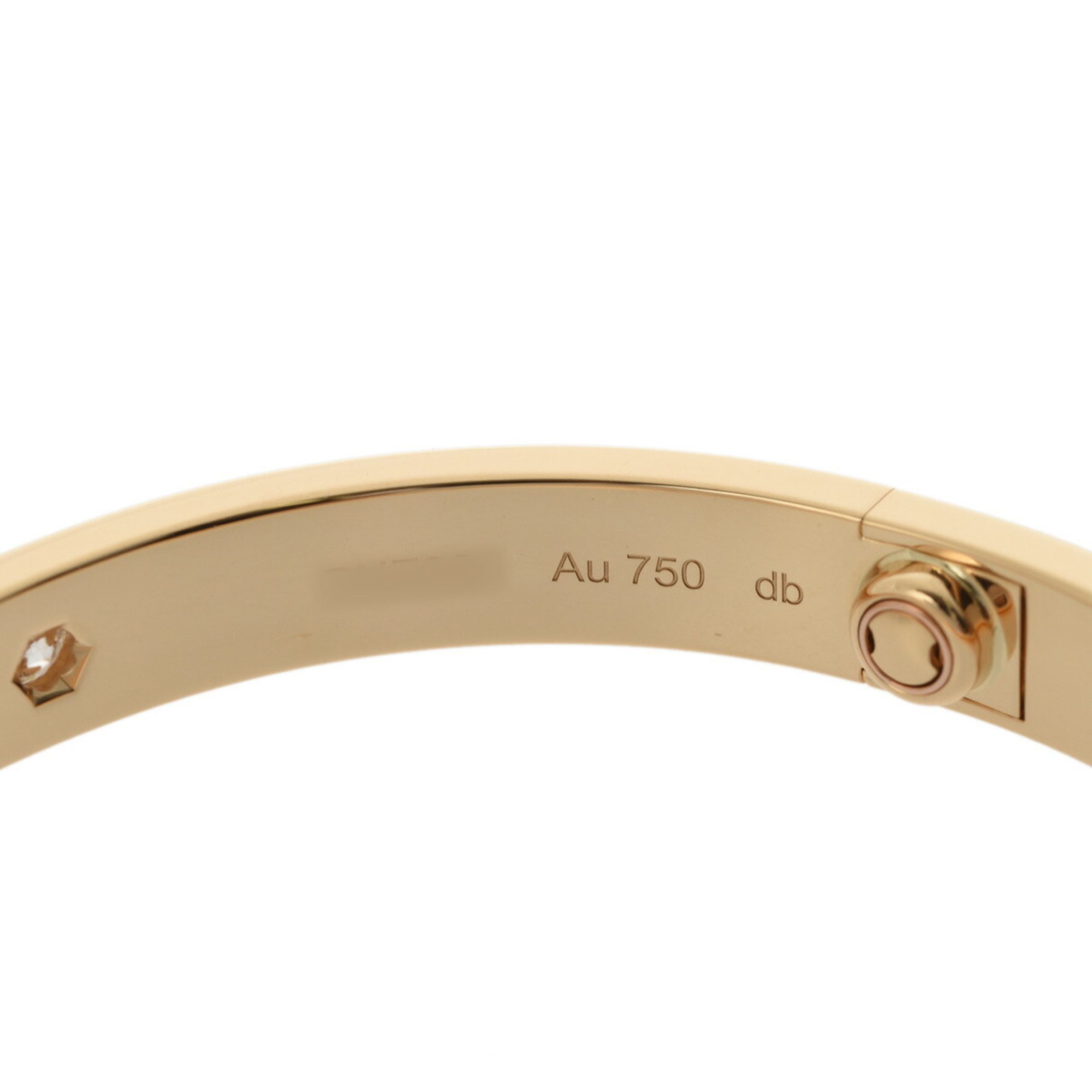 CARTIER Cartier Love Bracelet Half Diamond #17 Women's K18 Yellow Gold