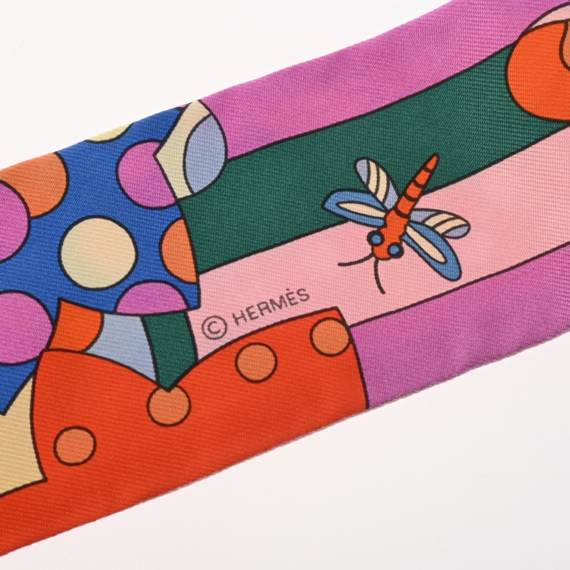 HERMES Twilly LES MURMURES DE LA FORET Multicolor Women's 100% Silk Scarf Muffler