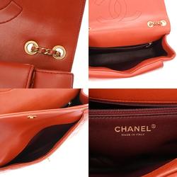 CHANEL Diana Chain Shoulder Bag 28cm Brown Women's Lambskin