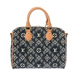 LOUIS VUITTON Louis Vuitton Monogram Flower Speedy Bandouliere 25 Since1854 Blue M57400 Women's Jacquard Bag