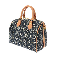 LOUIS VUITTON Louis Vuitton Monogram Flower Speedy Bandouliere 25 Since1854 Blue M57400 Women's Jacquard Bag