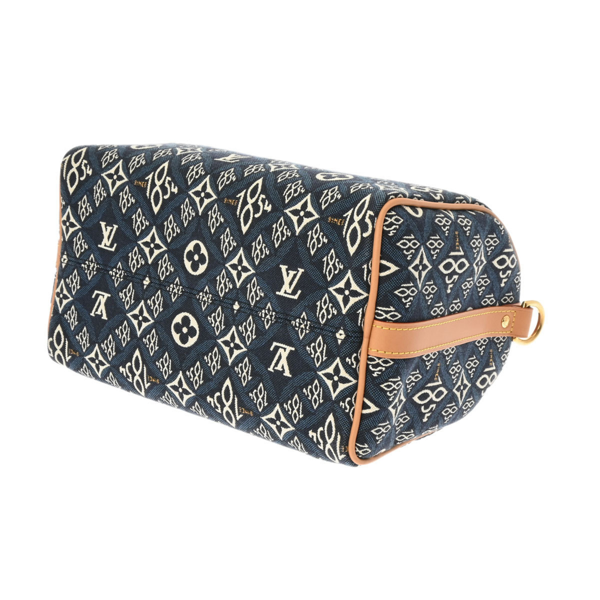 LOUIS VUITTON Louis Vuitton Monogram Flower Speedy Bandouliere 25 Since1854 Blue M57400 Women's Jacquard Bag